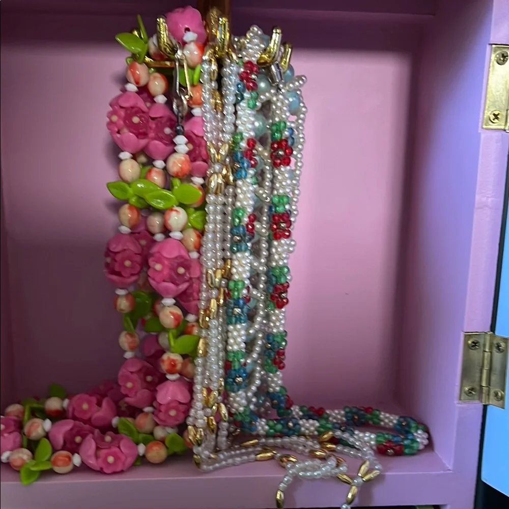 Jewelry Box Filled with Playing Dress-up Jewelry Accessories